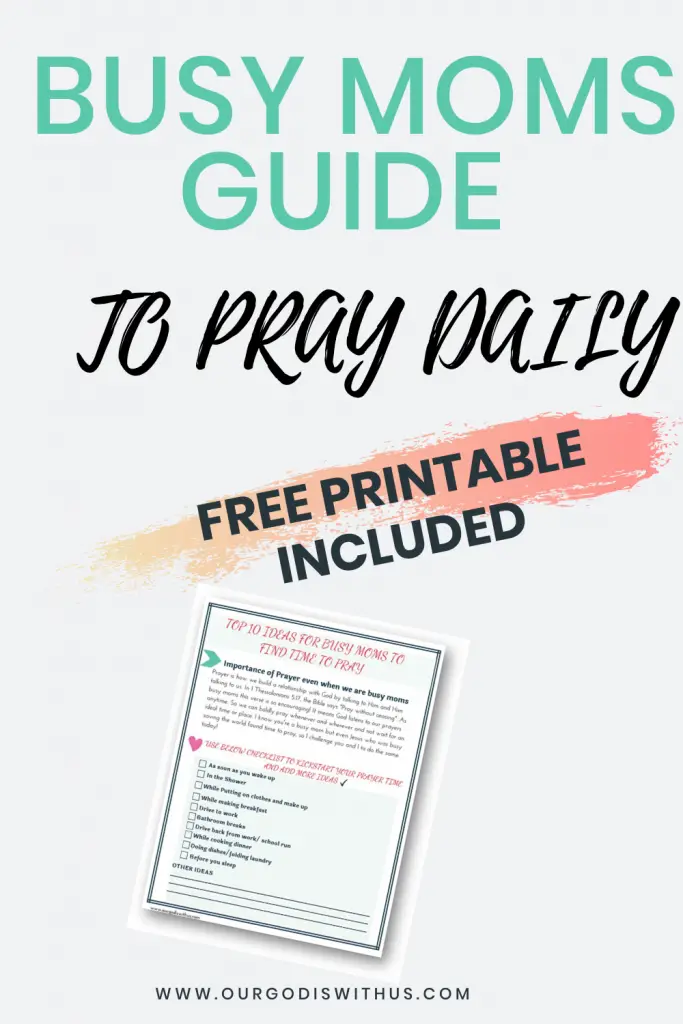 Busy moms guide to pray daily