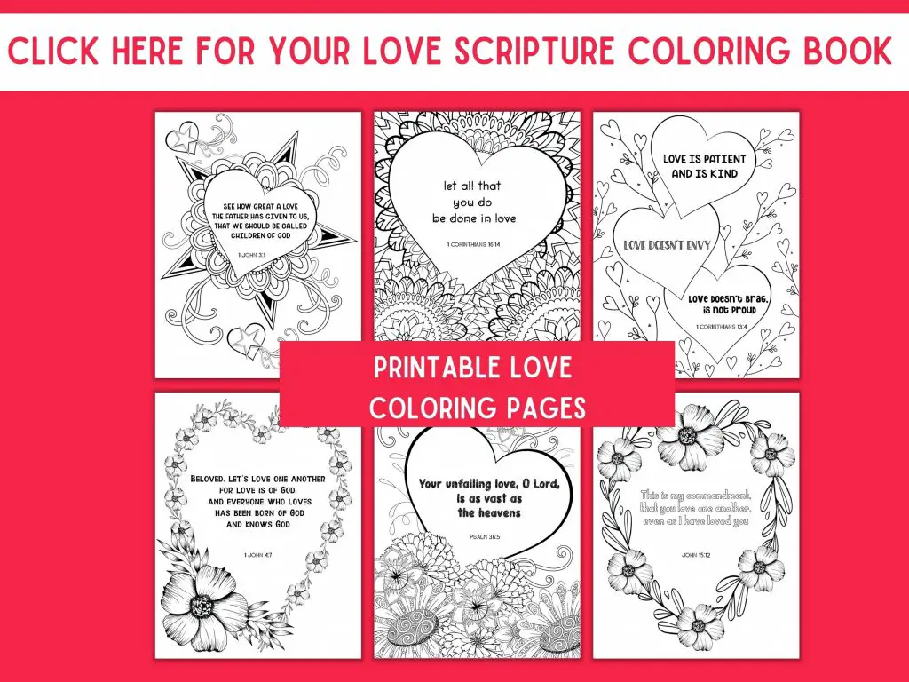 Printable Love Scripture Coloring Pages