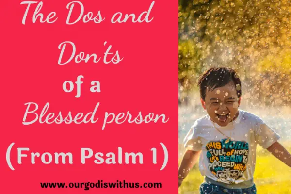 The Dos and Don’ts of a Blessed person (From Psalm 1)