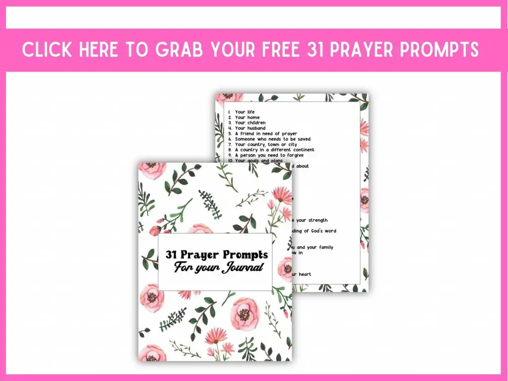 FREE 31 Prayer prompts for your journal