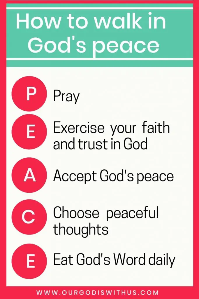 How to walk in God's PEACE