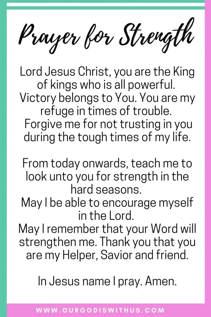 Prayer for strength in tough times