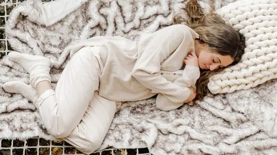 Woman sleeping peacefully and resting